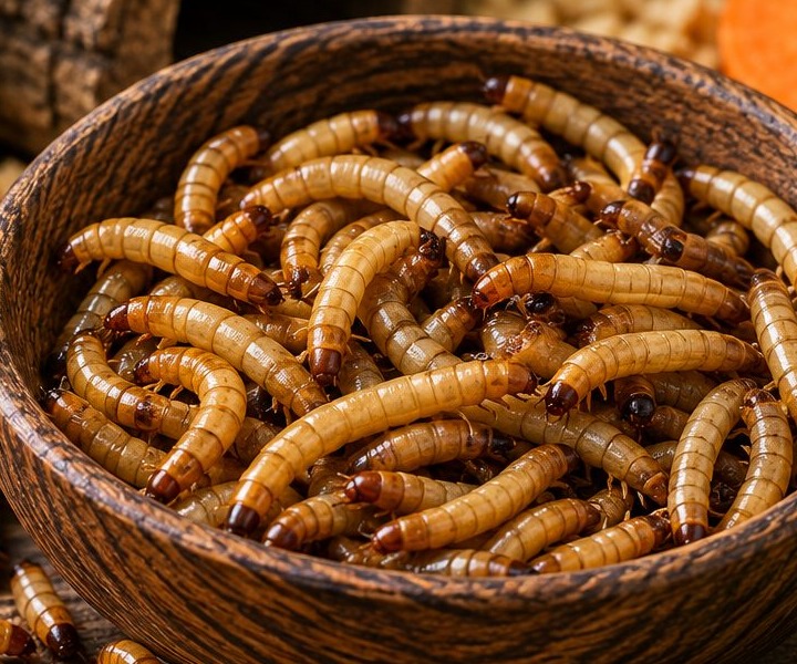 Live mealworms raised by Caudle Critters